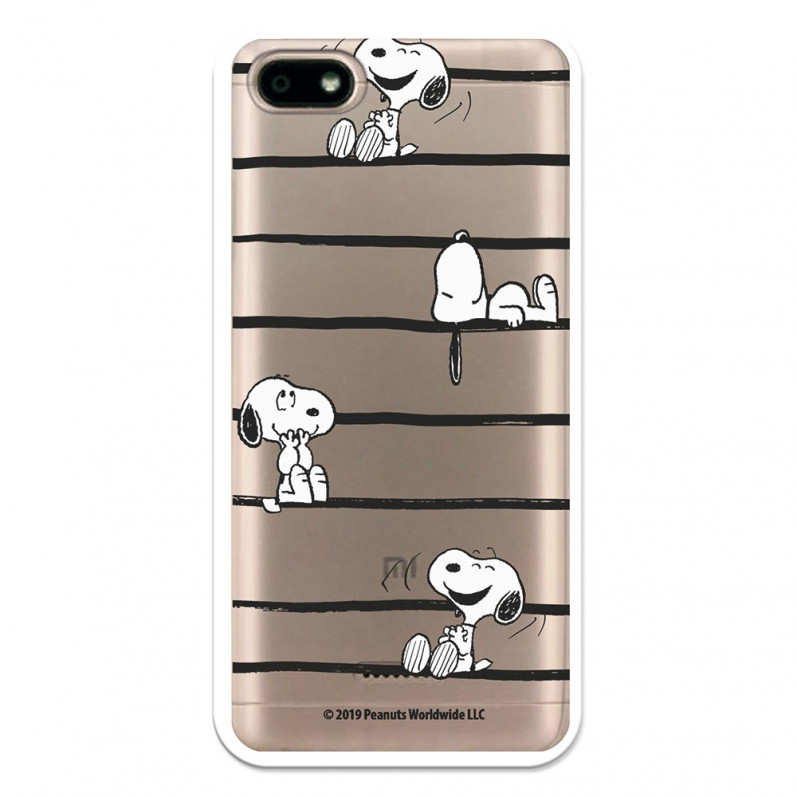Funda para Xiaomi Redmi 6A Oficial de Peanuts Snoopy rayas - Snoopy