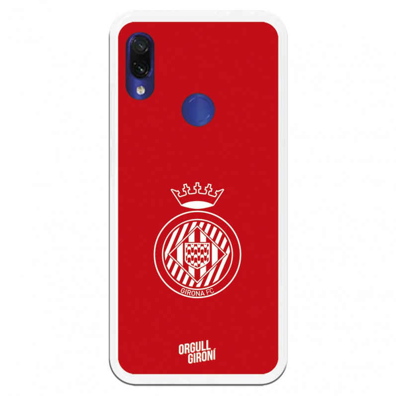 Carcasa Oficial  Girona FC Escudo Equi roja para Xiaomi Redmi Note 7- La Casa de las Carcasas