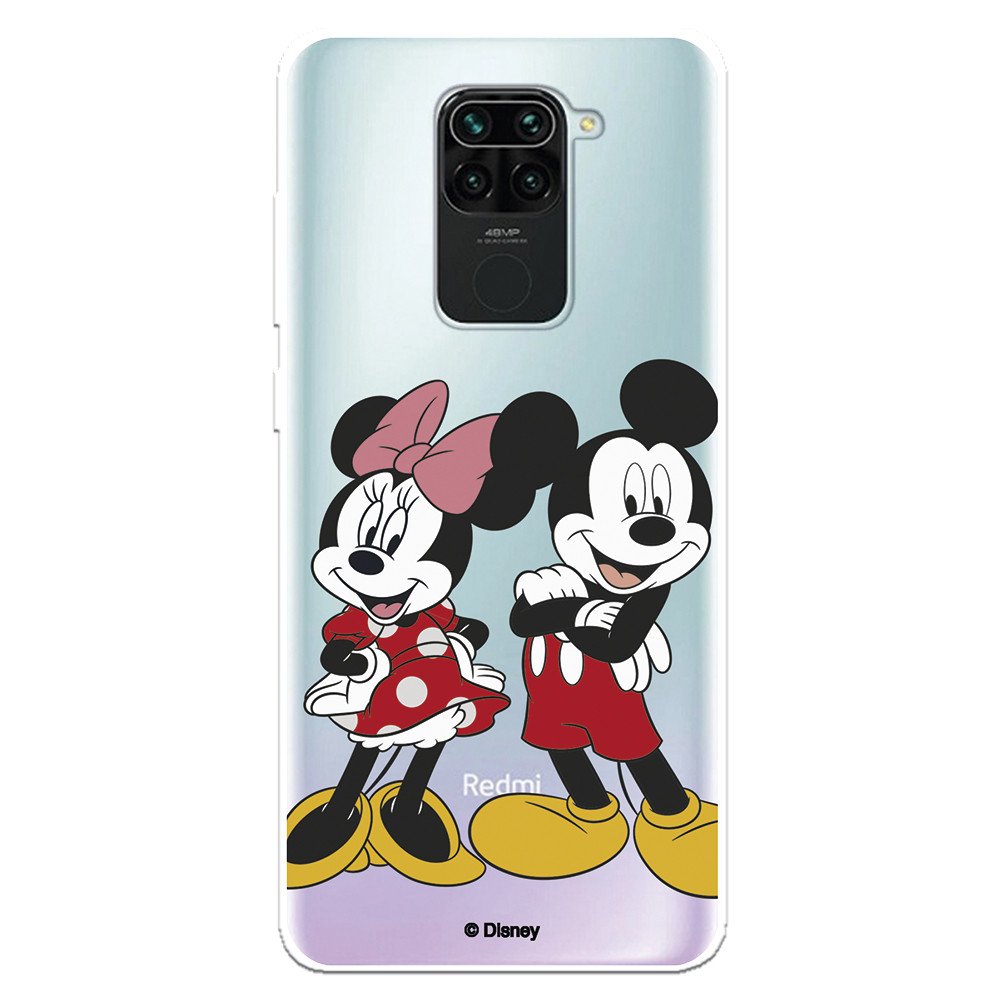 Disney Funda Xiaomi Redmi Note 9 Mickey Y Minnie Posando Clásicos