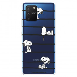 Funda para Samsung Galaxy A91 Oficial de Peanuts Snoopy rayas - Snoopy