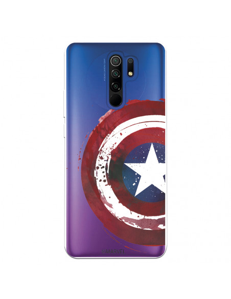 Funda para Xiaomi Redmi Note 10S Oficial de Marvel Capitán América Escudo  Transparente - Marvel