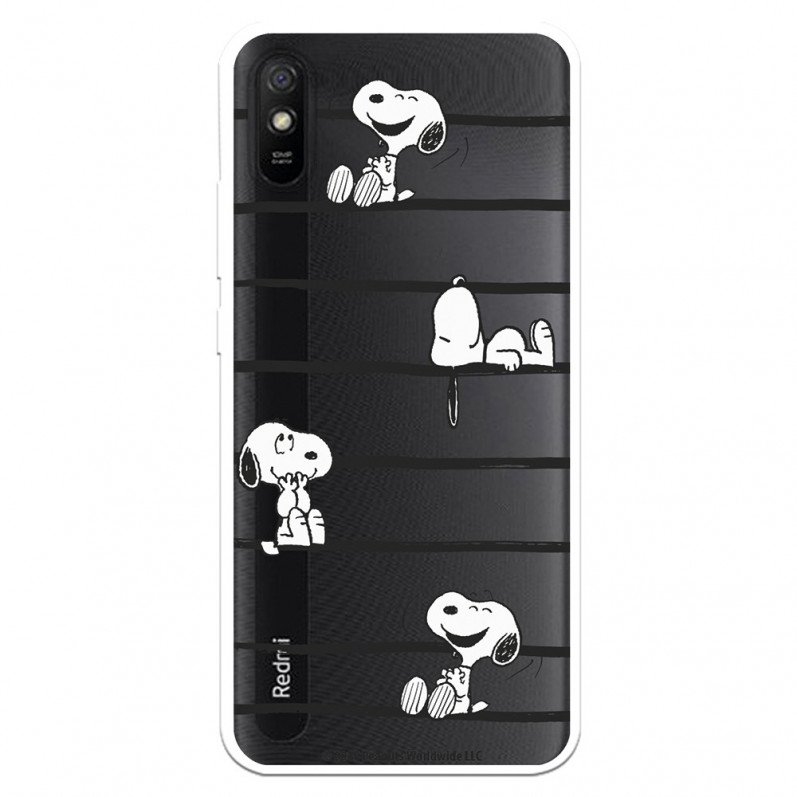 Funda para Xiaomi Redmi 9A Oficial de Peanuts Snoopy rayas - Snoopy