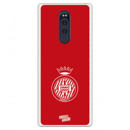 Carcasa Oficial  Girona FC Escudo Equi roja para Sony Xperia XZ4 - La Casa de las Carcasas