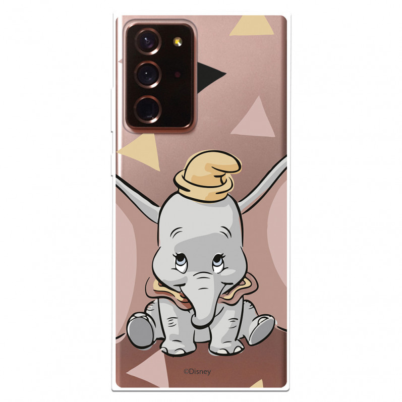 Funda para Samsung Galaxy Note 20 Plus Oficial de Disney Dumbo Silueta Transparente - Dumbo