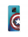 Funda para Xiaomi Redmi 10X 5G Oficial de Marvel Capitán América Escudo Transparente - Marvel
