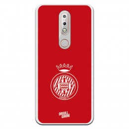 Carcasa Oficial  Girona FC Escudo Equi roja para Nokia 7.1- La Casa de las Carcasas