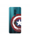 Funda para Oppo Reno 10x Zoom Oficial de Marvel Capitán América Escudo Transparente - Marvel