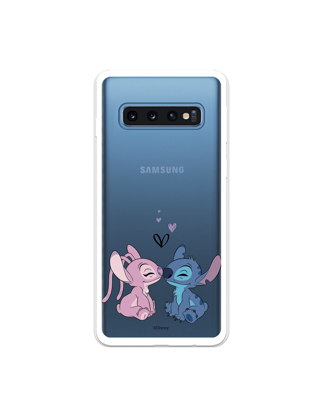 Funda para Samsung Galaxy S10 Plus Oficial de Disney Angel & Stitch Beso -  Lilo & Stitch