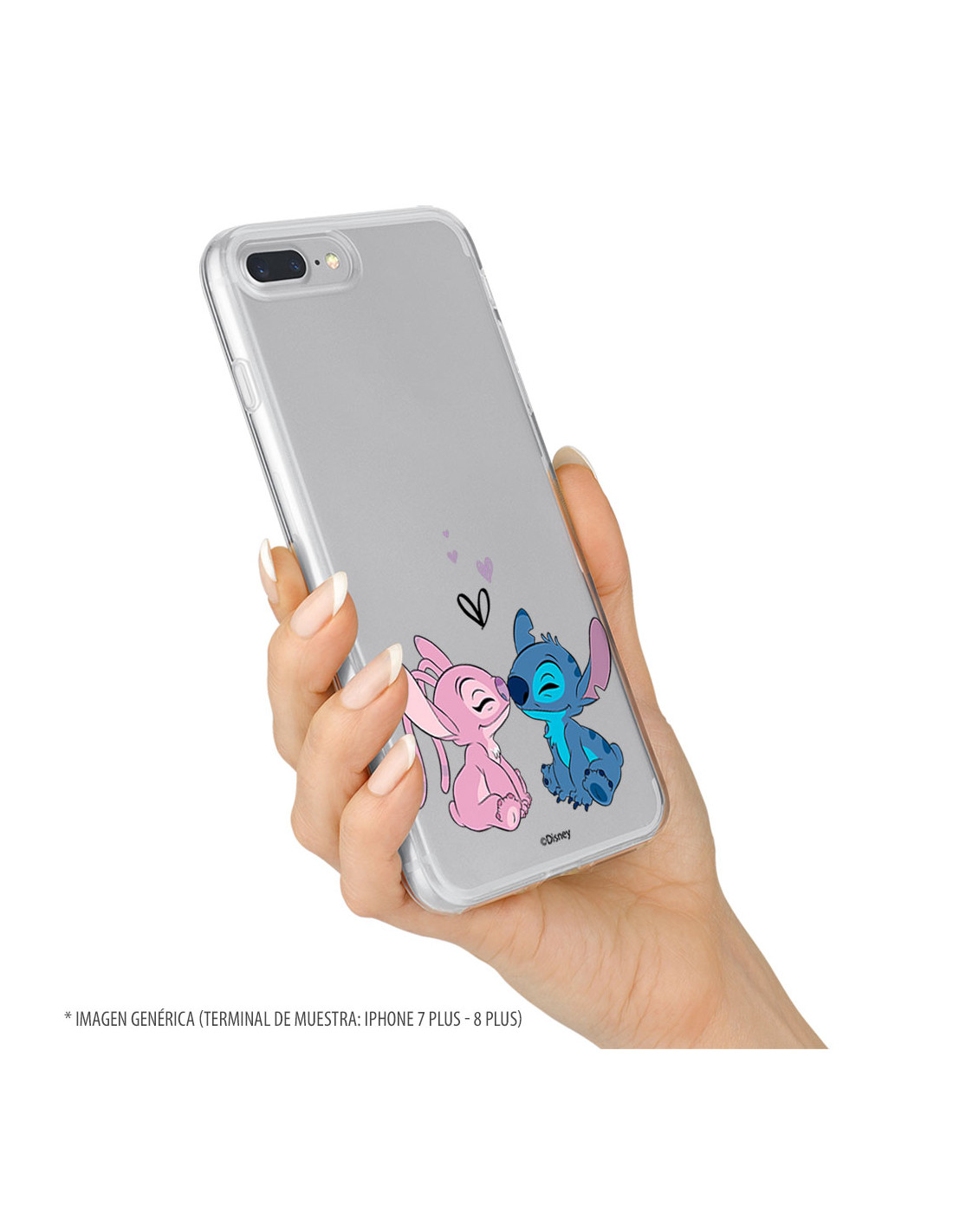Funda para Xiaomi Redmi Note 7 Oficial de Disney Angel & Stitch Beso - Lilo  & Stitch