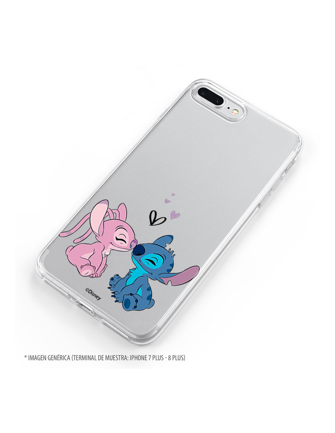Funda para Xiaomi Redmi Note 8 Pro Oficial de Disney Angel & Stitch Beso -  Lilo & Stitch