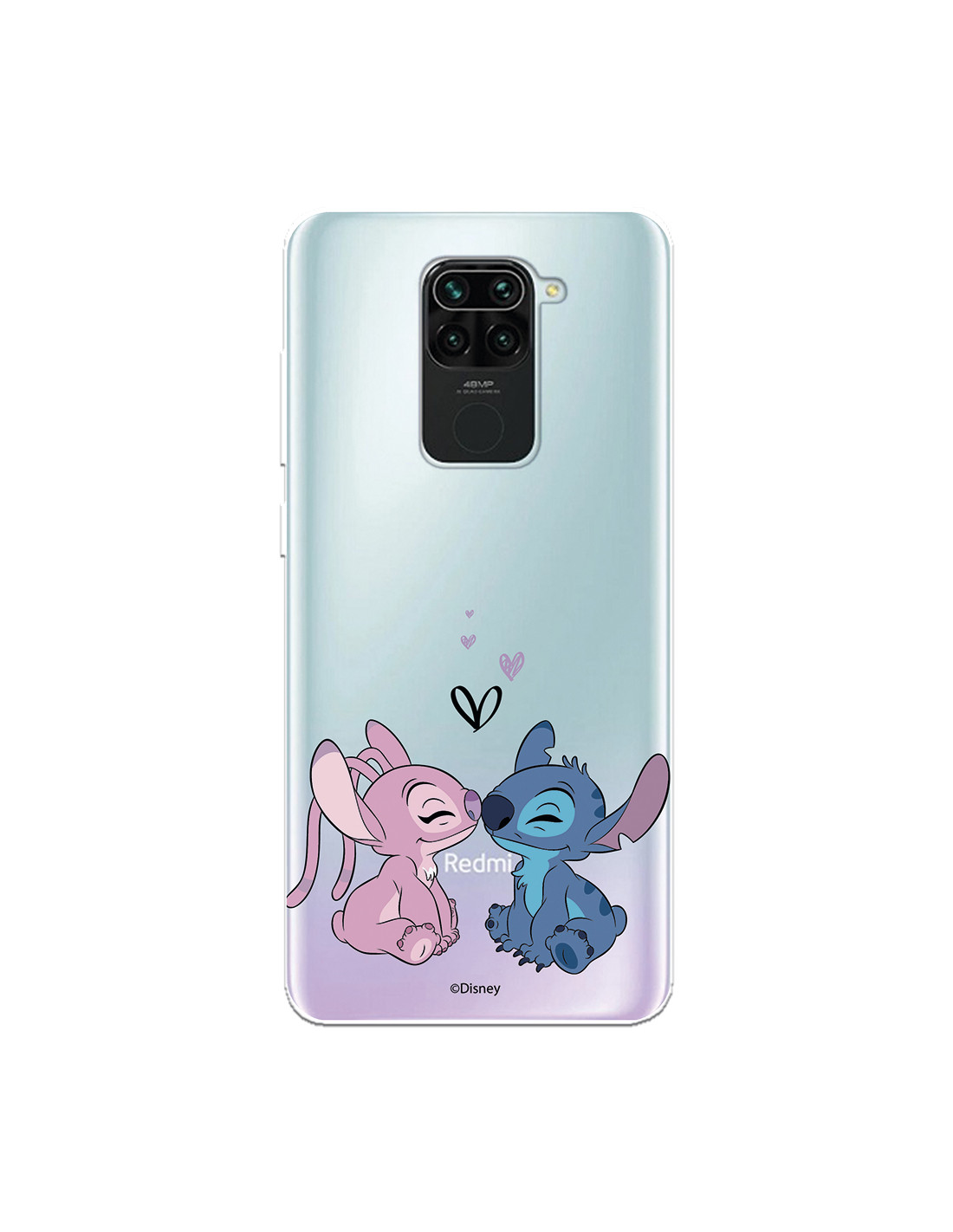 Funda para Xiaomi Redmi Note 9 Oficial de Disney Angel & Stitch Beso - Lilo  & Stitch