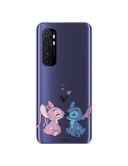 Funda para Xiaomi Mi Note 10 Lite Oficial de Disney Angel & Stitch Beso -  Lilo 