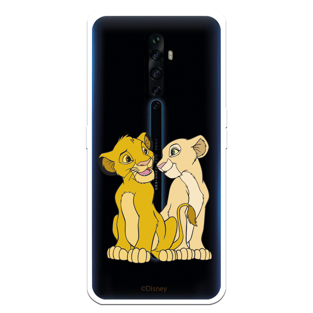 Funda para Xiaomi Redmi 12 Oficial de Disney Simba y Nala Silueta - El Rey  León