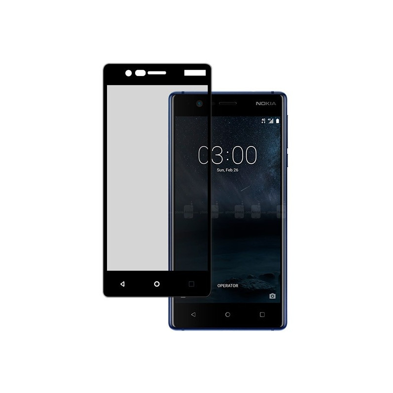 Cristal Templado Completo Negro Nokia 
