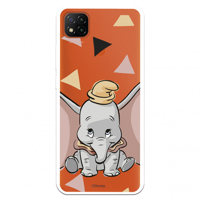 Funda para Xiaomi Redmi 9C Oficial de Disney Dumbo Silueta Transparente - Dumbo