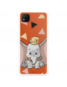Funda para Xiaomi Redmi 9C Oficial de Disney Dumbo Silueta Transparente - Dumbo
