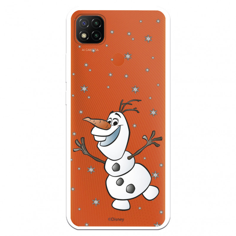 Funda para Xiaomi Redmi 9C Oficial de Disney Olaf Transparente - Frozen