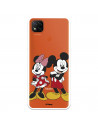 Funda para Xiaomi Redmi 9C Oficial de Disney Mickey y Minnie Posando - Clásicos Disney
