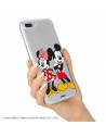 Funda para Xiaomi Redmi 9C Oficial de Disney Mickey y Minnie Posando - Clásicos Disney
