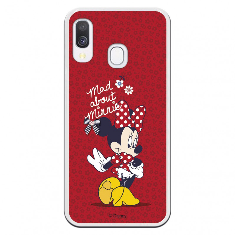 Carcasa Oficial Disney Minnie Mad about Minnie para Samsung Galaxy A40- La Casa de las Carcasas