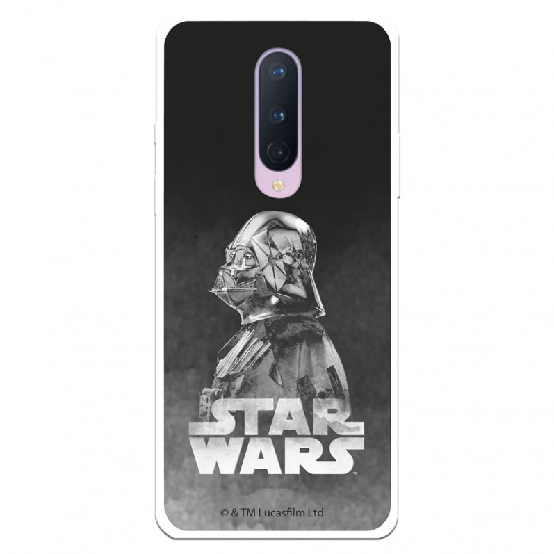 Funda para OnePlus 8 Oficial de Star Wars Darth Vader Fondo negro - Star Wars