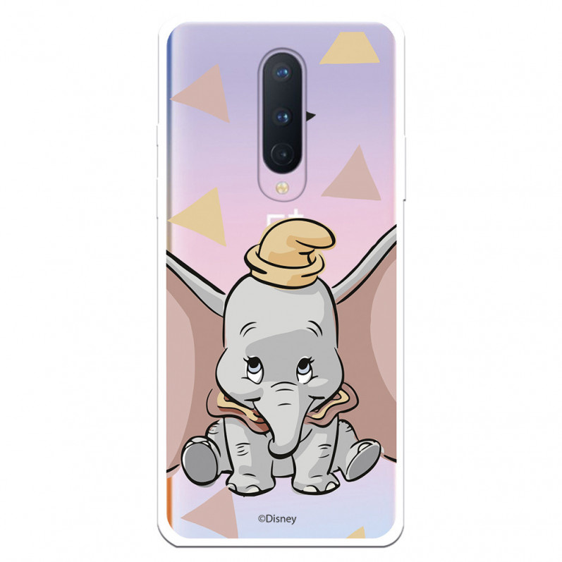 Funda para OnePlus 8 Oficial de Disney Dumbo Silueta Transparente - Dumbo