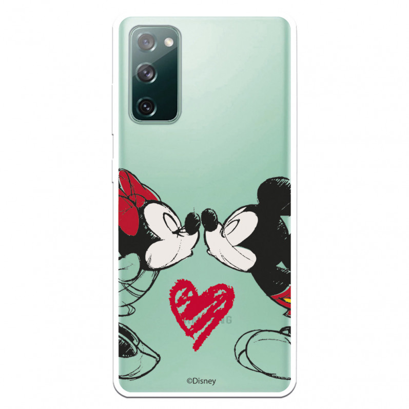 Funda para Samsung Galaxy S20 FE Oficial de Disney Mickey y Minnie Beso - Clásicos Disney
