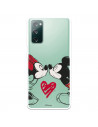 Funda para Samsung Galaxy S20 FE Oficial de Disney Mickey y Minnie Beso - Clásicos Disney
