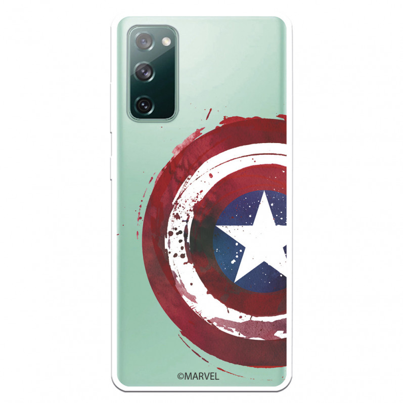 Funda para Samsung Galaxy S20 FE Oficial de Marvel Capitán América Escudo Transparente - Marvel