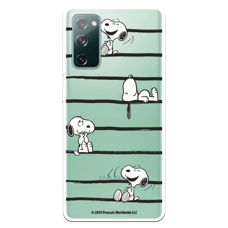 Funda para Samsung Galaxy S20 FE Oficial de Peanuts Snoopy rayas - Snoopy