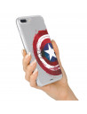 Funda para OnePlus 8 Pro Oficial de Marvel Capitán América Escudo Transparente - Marvel