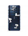 Funda para Nokia 9 Oficial de Peanuts Snoopy rayas - Snoopy