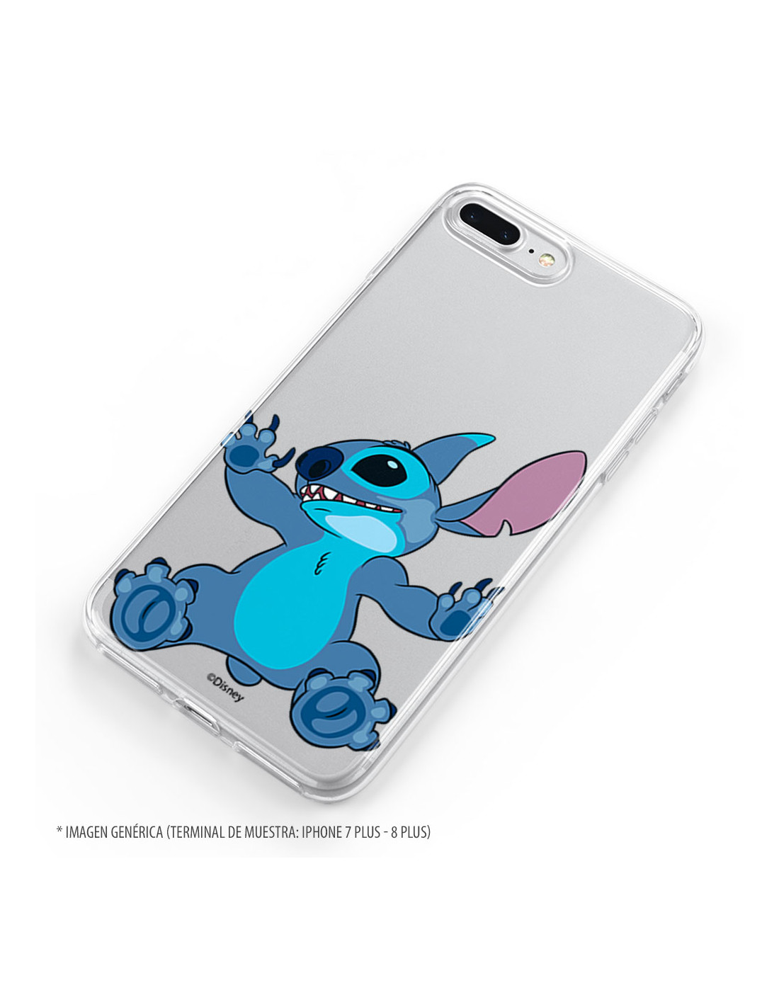 Funda para iPhone 15 Plus Oficial de Disney Stitch Trepando - Lilo