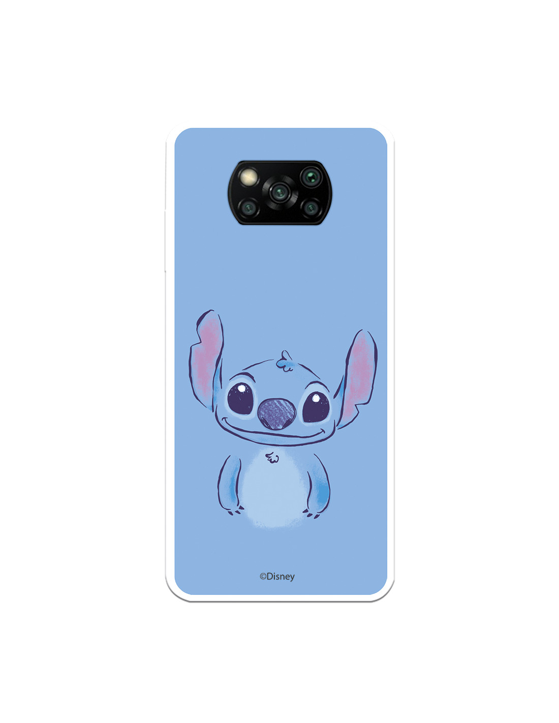 Funda para Xiaomi Redmi 9 Oficial de Disney Stitch Azul - Lilo & Stitch