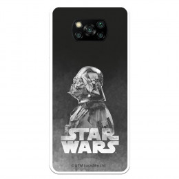 Funda para Xiaomi Poco X3 Oficial de Star Wars Darth Vader Fondo negro - Star Wars