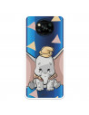 Funda para Xiaomi Poco X3 Oficial de Disney Dumbo Silueta Transparente - Dumbo