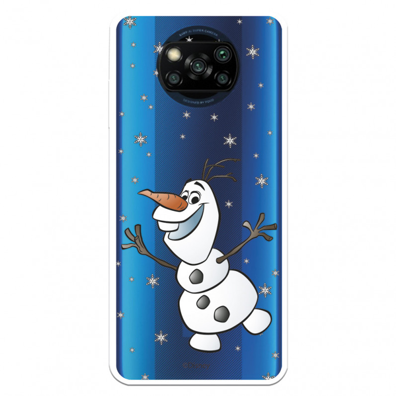 Funda para Xiaomi Poco X3 Oficial de Disney Olaf Transparente - Frozen