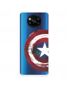 Funda para Xiaomi Poco X3 Oficial de Marvel Capitán América Escudo Transparente - Marvel