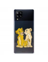 Funda para Samsung Galaxy A42 5G Oficial de Disney Simba y Nala Silueta - El Rey León