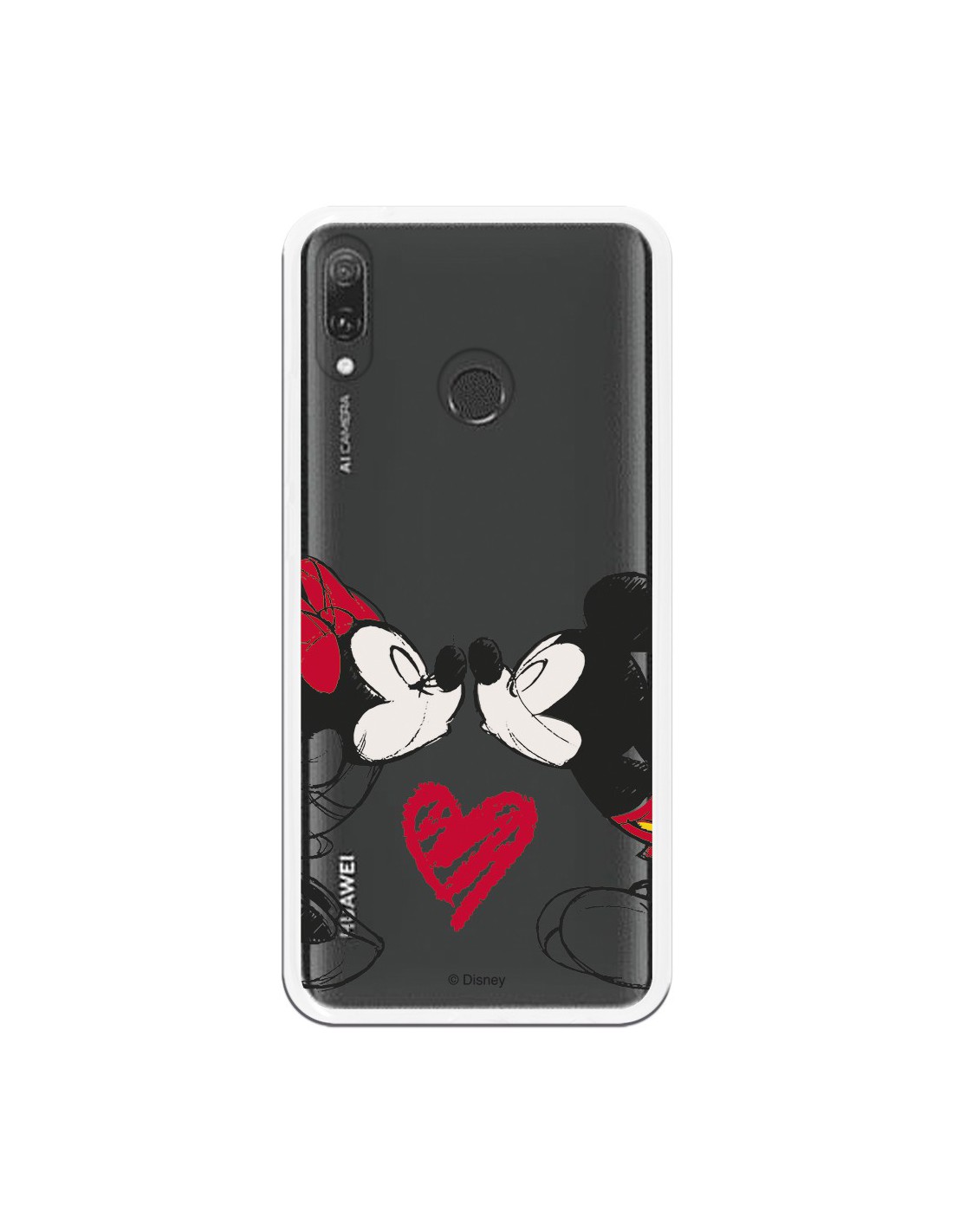 no usado tenaz Treinta Funda Oficial Disney Mickey Y Minnie Beso Clear para Huawei Y9 2019