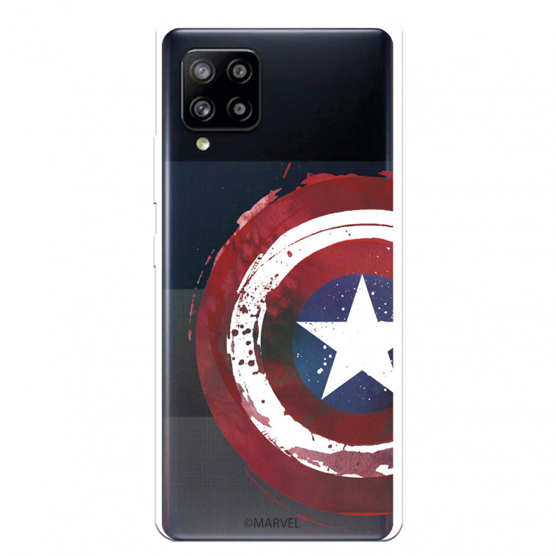 Funda para Samsung Galaxy A42 5G Oficial de Marvel Capitán América Escudo Transparente - Marvel