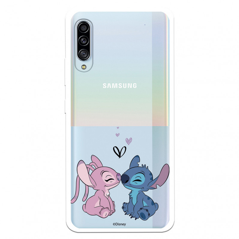 Funda para Samsung Galaxy A90 5G Oficial de Disney Angel & Stitch Beso - Lilo & Stitch