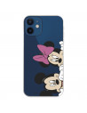 Funda para iPhone 12 Oficial de Disney Mickey y Minnie Asomados - Clásicos Disney