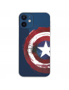 Funda para iPhone 12 Oficial de Marvel Capitán América Escudo Transparente - Marvel