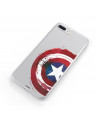 Funda para iPhone 12 Oficial de Marvel Capitán América Escudo Transparente - Marvel