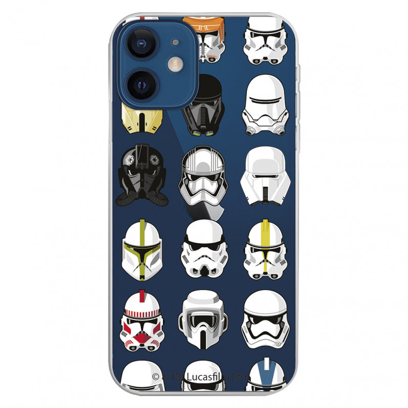 Funda para iPhone 12 Oficial de Star Wars Patrón Cascos - Star Wars