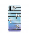 Funda para Huawei P Smart Pro Oficial de Peanuts Snoopy rayas - Snoopy