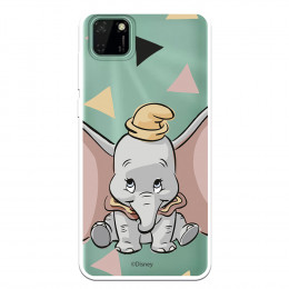 Funda para Huawei Y5p Oficial de Disney Dumbo Silueta Transparente - Dumbo