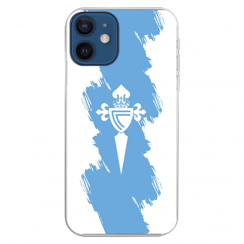 Funda para iPhone 12 Mini del Celta Escudo Trazo Azul - Licencia Oficial RC Celta