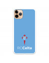 Funda para iPhone 11 Pro Max del Celta Escudo Fondo Azul - Licencia Oficial RC Celta
